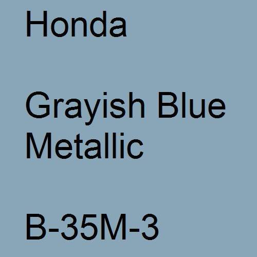 Honda, Grayish Blue Metallic, B-35M-3.